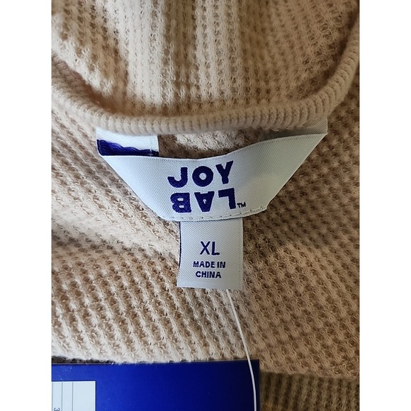 JoyLab Women's Top Size Large Waffle Long Sleeve Loose Fit Beige Size XL NWT - Picture 7 of 10